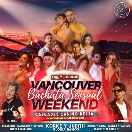 Vancouver Bachata Sensual Weekend 2026 — flyer for Vancouver, Canada